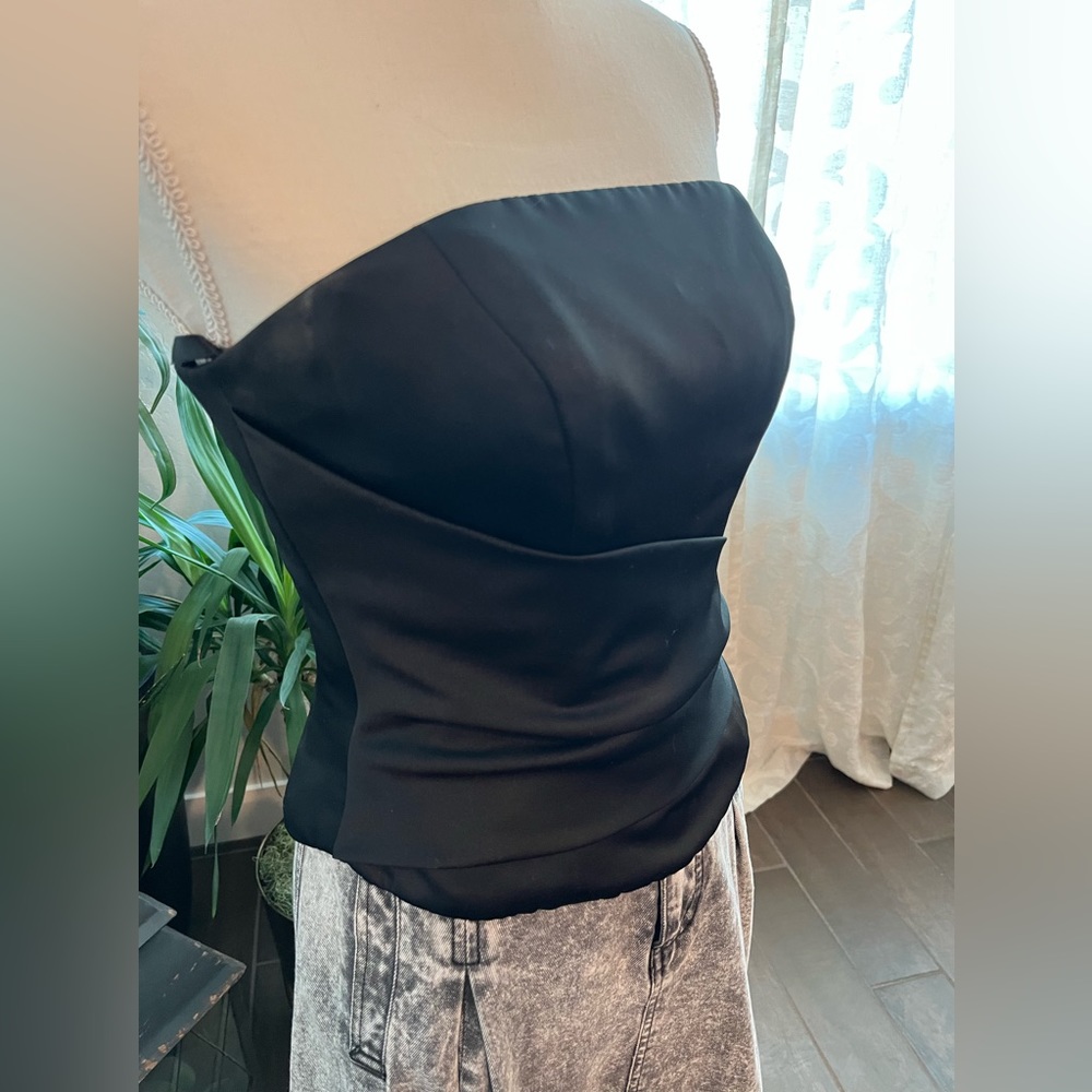 Vintage Mori lee corset with rhinestone detail and ruching 90s - Picture 5 of 14